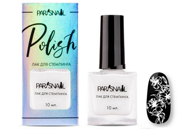 Лак для стемпинга 01 белый ParisNail: обзор товара