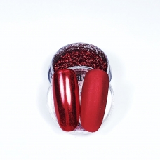 Втирка Nail Best "Красный Металлик" (Хром)