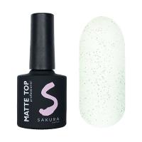 Matte top coat Shine - Матовый топ с шиммером №1 "Sakura" 8 мл.