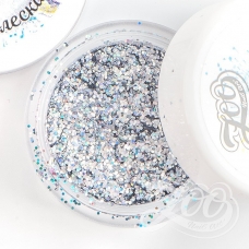 1244 Глиттер голографический "Магия блеска" серебро 2 г