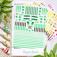 Наклейки для ногтей NOGTEMODA NEON GREEN