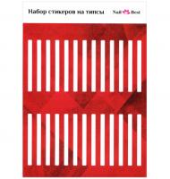 Набор стикеров на типсы Nail Best (красный)