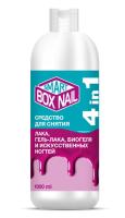 Универсальное средство для снятия всех видов лака "EVI" Professional 4 в 1 Smart Box Nail, 1000 мл