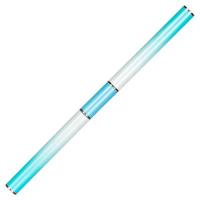 Кисть овальная с металлической лопаткой для PolyGel, в тубе (01 Голубая)