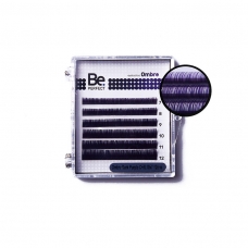 Цветные ресницы Be Perfect Ombre Dark Purple MIX 6 линий (D/0,10/7-12)