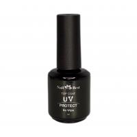 Top Coat Nail Best UV PROTECT , 15 g / универсальный топ без л.с. с УФ фильтром
