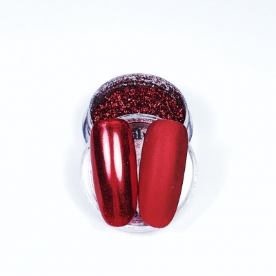 Втирка Nail Best "Красный Металлик" (Хром)